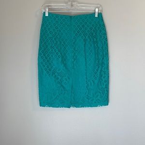 LOFT Teal Lace Skirt